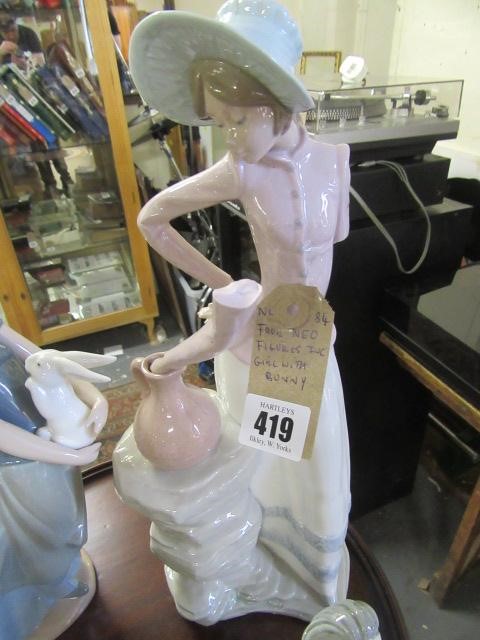 NAO FIGURE GIRL WITH RABBIT AND THREE OTHERS Image