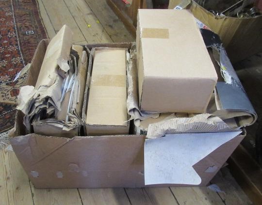 BOX OF BLACK TENT DINNERWARE Image