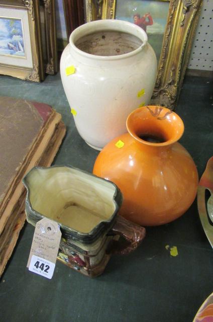 MOORCROFT VASE  SUSIE COOPER VASE AND A DOULTON JUG Image