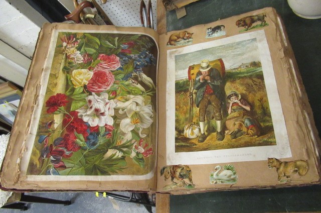 ANTIQUE LARGE SCRAP BOOK Image