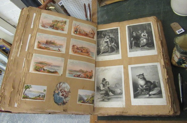 ANTIQUE LARGE SCRAP BOOK Image