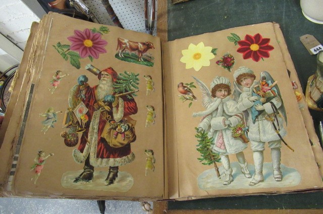 ANTIQUE LARGE SCRAP BOOK Image