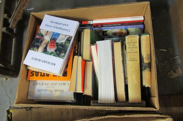 FIVE BOXES BOOKS INCLUDING TRAIN    LITERATURE AND PRIVATE EYE MAGAZINES Image
