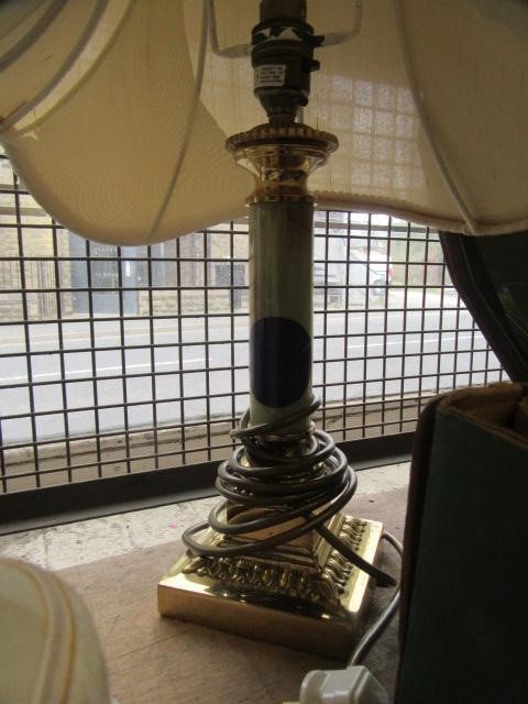 BRASS AND ONYX TABLE LAMP Image