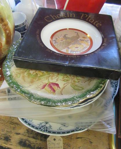 QUANTITY OF BLUE AND WHITE PLATES ETC Image