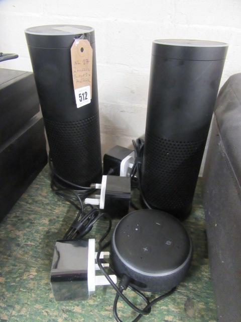 TWO AMAZON ECHOS AND ANOTHER Image