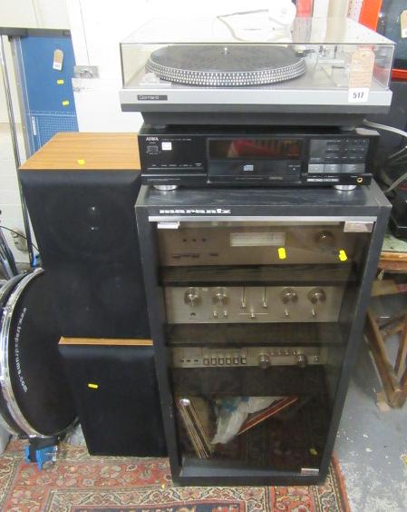 MARANTZ 1072  AMP  5000 CASSETTE DECK  TUNER  GARRARD DECK AND SPEAKERS WITH CD PLAYER Image