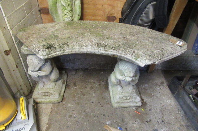 THREE PART COMPOSITE GARDEN BENCH Image