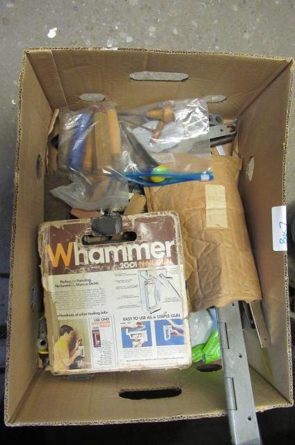 BOX OF TOOLS AND FIXINGS ETC Image
