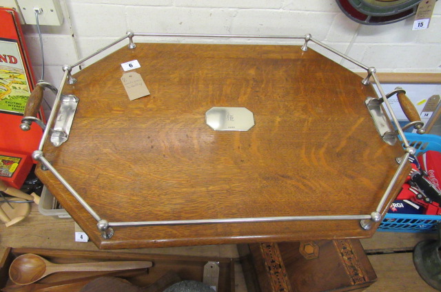 WOOD AND EPNS TRAY Image