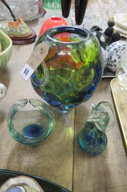 THREE PIECES OF ART GLASS Image