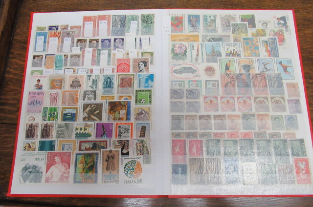 RED ALBUM OF EARLY ITALIAN STAMPS Image