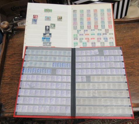 TWO ALBUMS OF STAMPS Image