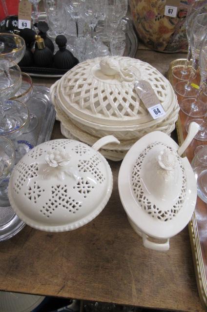 TWO LEEDS CREAMWARE TUREENS Image