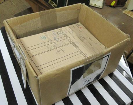 BOX CONTAINING TWENTY TWO OLD APPROVAL BOOKS  Image