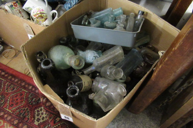 BOX OF VICTORIAN BOTTLES ETC Image