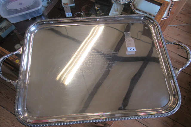 SILVER PLATED TRAY Image