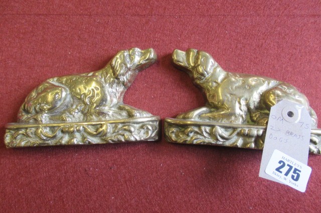 PAIR OF BRASS DOGS Image