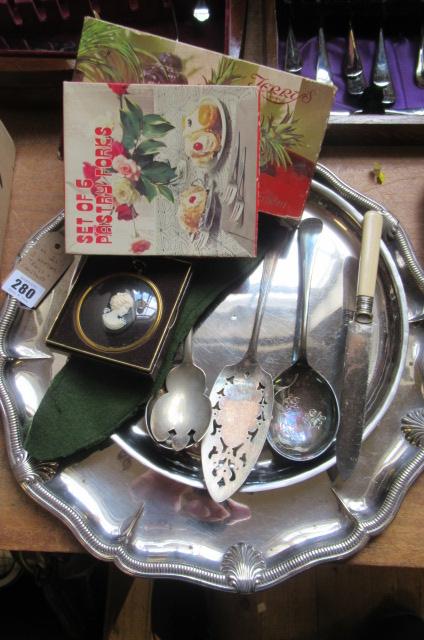 TWO METAL TRAYS AND CONTENTS Image