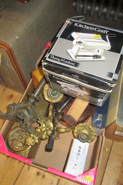 BOX OF COPPER AND BRASS ETC Image