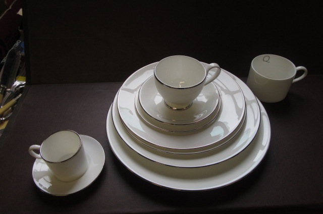 ROYAL CROWN DERBY WHITE TABLE WARE Image