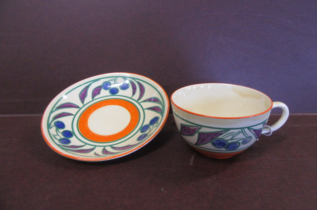 CLARICE CLIFF TEA CUP AND SAUCER Image
