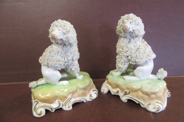PAIR OF DRESDEN POODLES Image