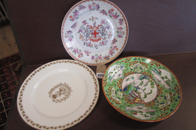 FRENCH PORCELAIN PLATE AND TWO OTHERS Image