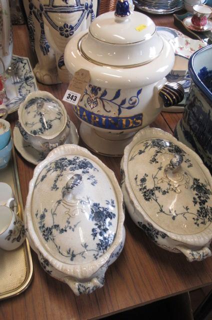 TAMARINDS JAR AND COVER AND THREE TUREENS Image