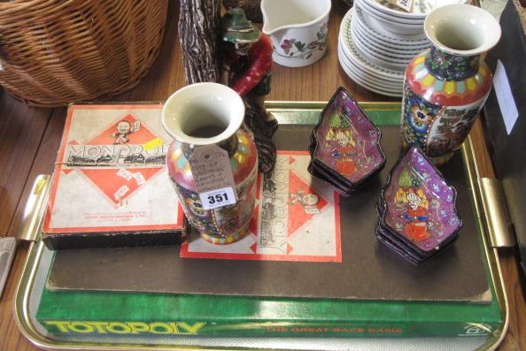 QUANTITY OF VINTAGE GAMES   CHINESE VASES ETC Image