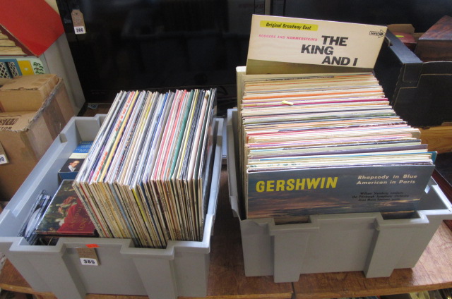 TWO BOXES OF CDS AND LP RECORDS Image