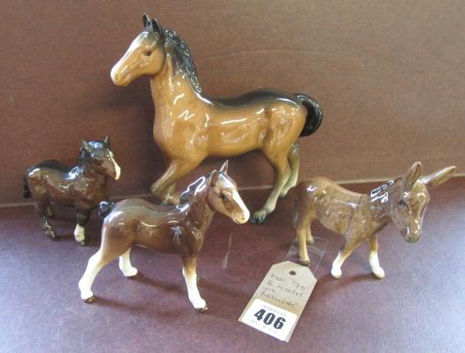 FOUR HORSES INCLUDING BESWICK Image
