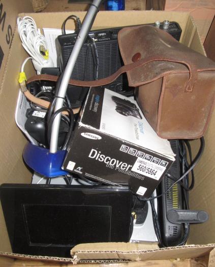 BOX WITH DVD PLAYER TWO CAMERAS ETC Image