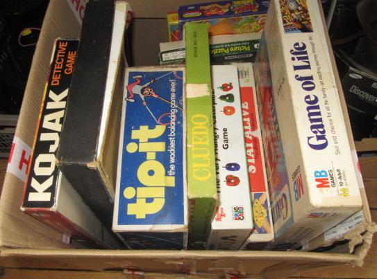 BOX OF VINTAGE BOARD GAMES Image