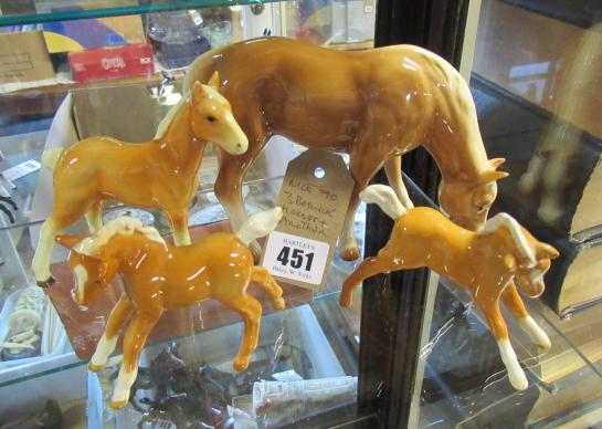 THREE BESWICK HORSES AND ANOTHER Image