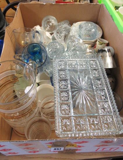 BOX OF GLASS AND CERAMICS Image
