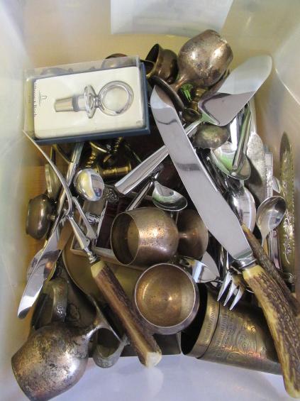 BOX OF METAL WARE Image