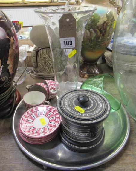 TRAY OF VICTORIAN CHINA ETC Image