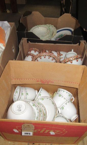 THREE BOXES OF CERAMIC TEASETS ETC Image