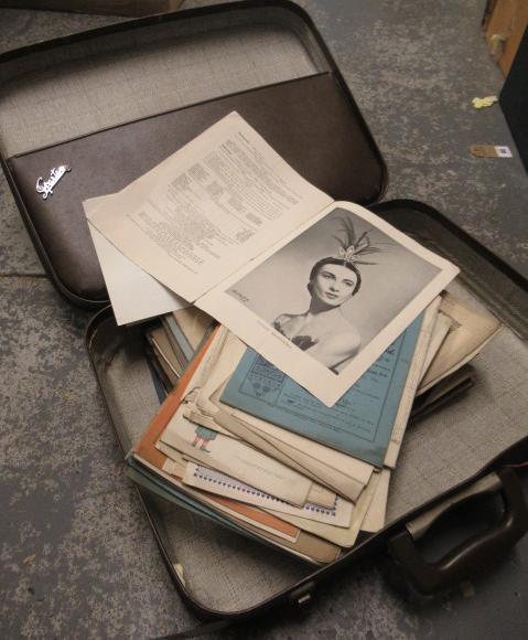 VINTAGE SUITCASE OF OLD THEATRE PROGRAMMES Image