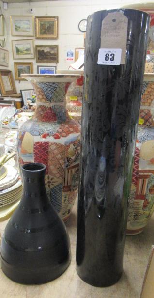 TALL BLACK VASE AND ANOTHER Image