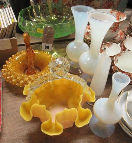 THREE GLASS BOWLS AND FOUR OTHERS Image