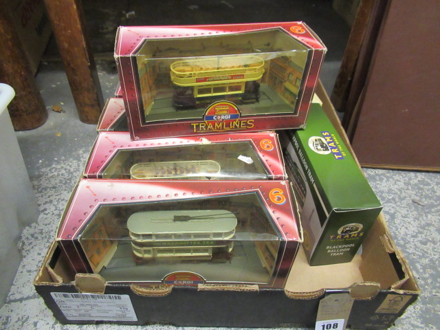 BOX OF CORGI TRAM LINE MODELS Image