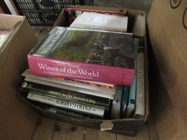 BOX OF BOOKS ON WINE AND FOOD ETC Image