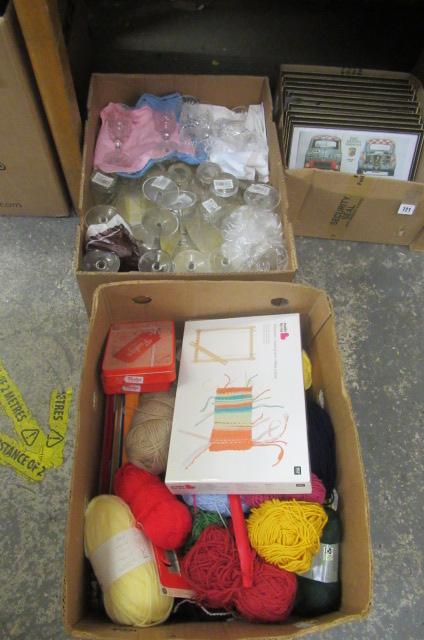 TWO BOXES OF KNITTING ITEMS ETC Image