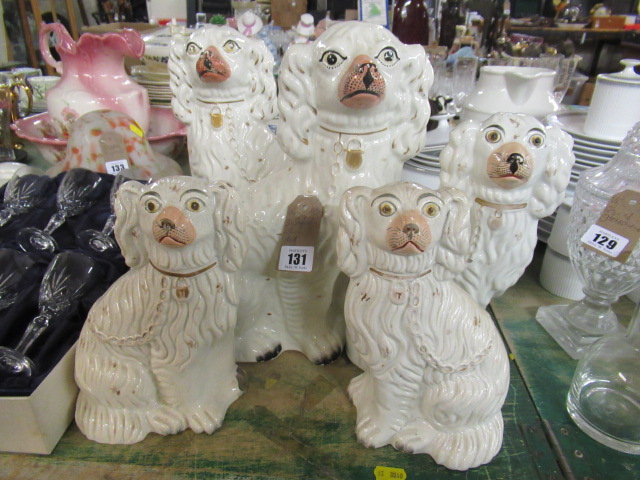 FIVE  STAFFORDSHIRE DOGS Image