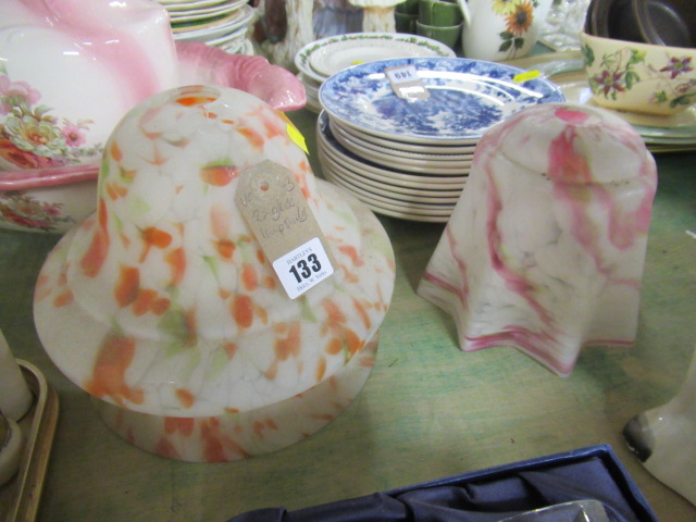 TWO GLASS LAMP SHADES Image