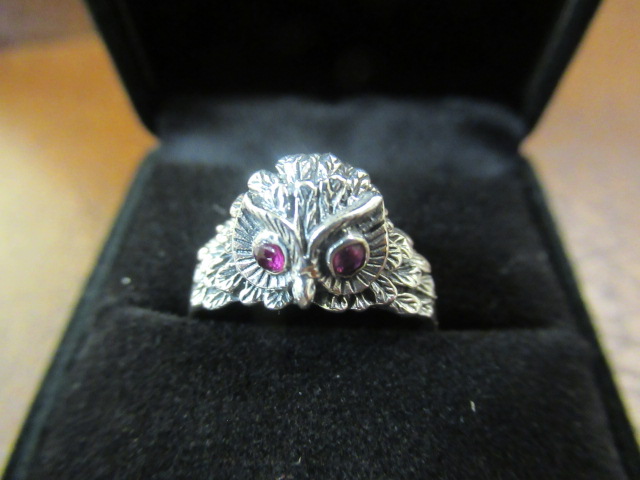 SILVER OWL RING Image
