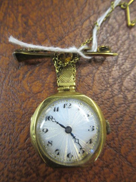 9CT GOLD FOB WATCH Image