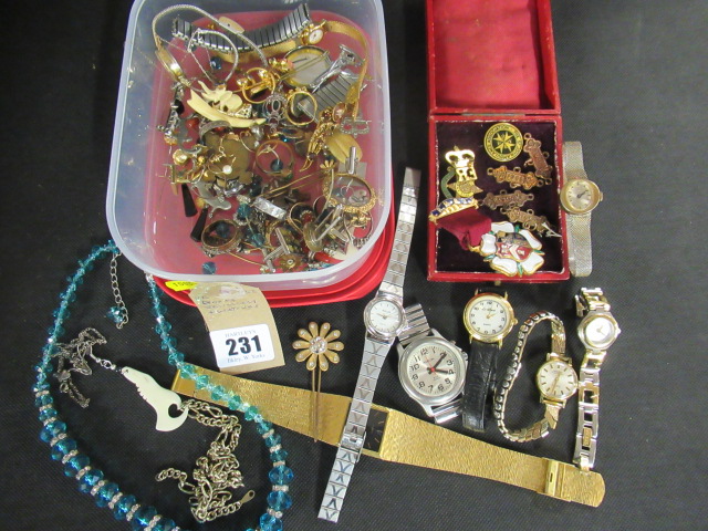 BOX OF JEWELLERY AND WATCHES Image